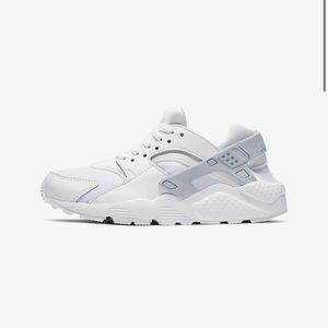 Nike huarache runs - 5.5 Mens, 7 Womens size white/white/platinum